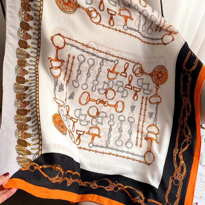 

2021 Brand Autumn winter women beach quality shawl cotton scarf lady fashion scarves bandana pashmina wrap hijab muffler