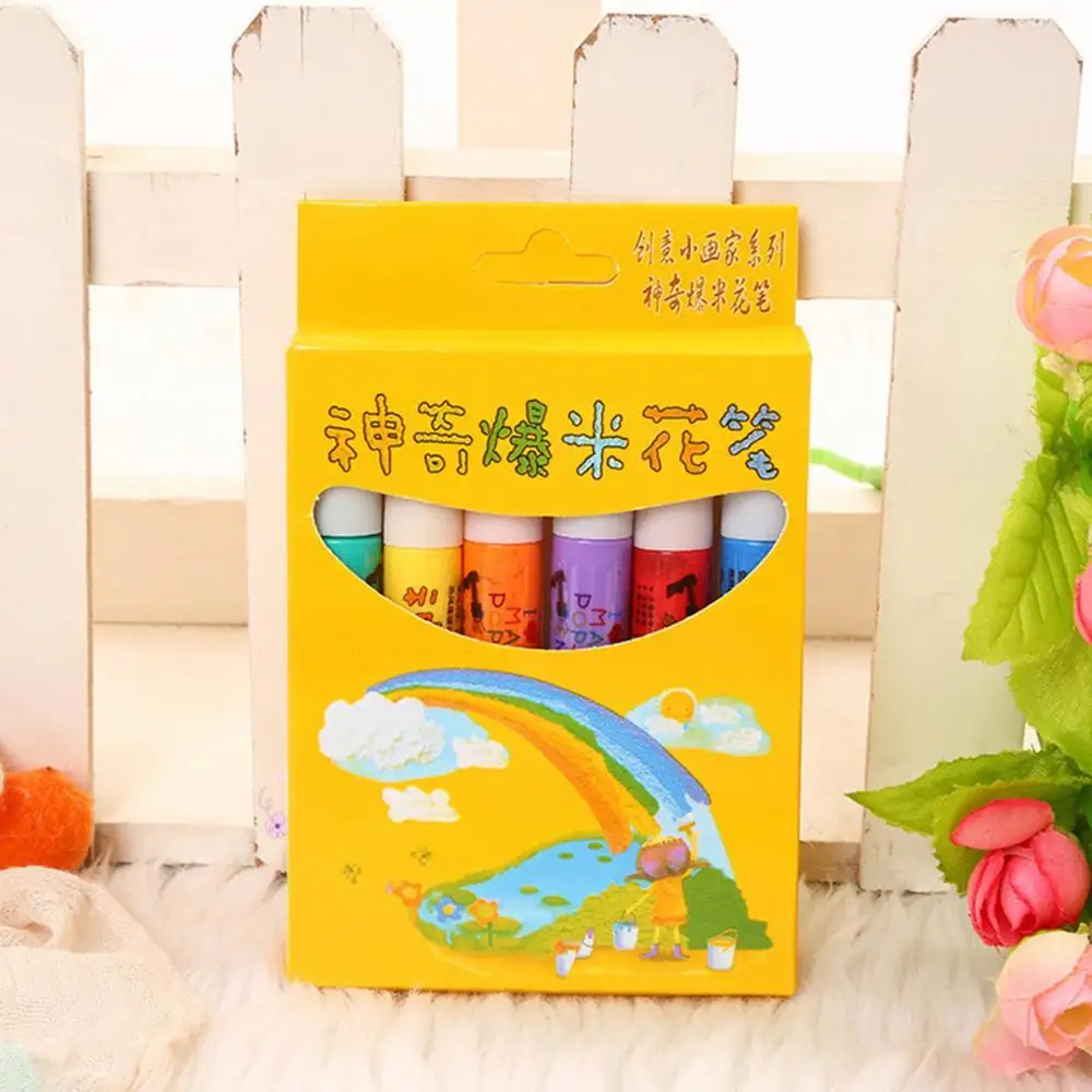

6Pcs Color DIY Bubble Popcorn Drawing Pen Art Creat Markers Stationery Supplies