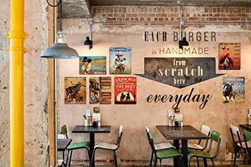 

Metal tin sign cowboy on a horse – cowboy code, if it’s not yours don’t take it, if it true don’t say it