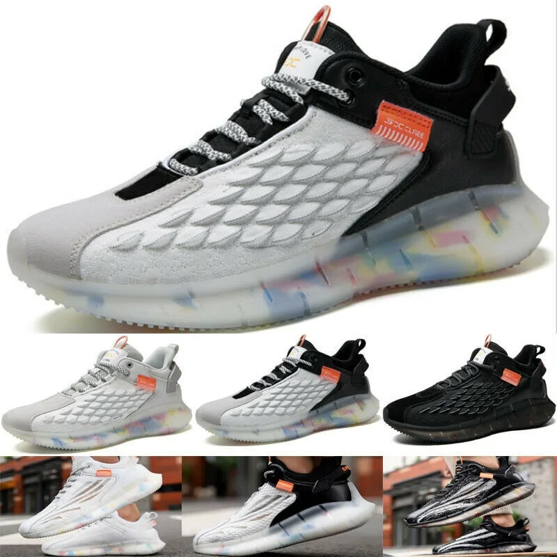 

Mens Non Slip Lace Up Trainers Sneakers Sports Shoes Running Fitness Gym Walking