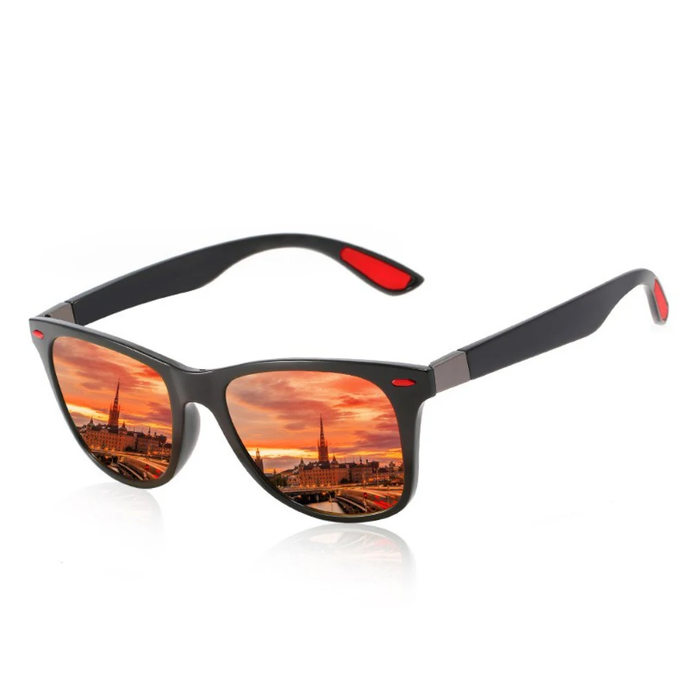 

Outdoor Men's Women's Classic Polarized Sunglasses Rider Glass Brand Design Driving Square Frame Sun Glasses Male Goggle UV400