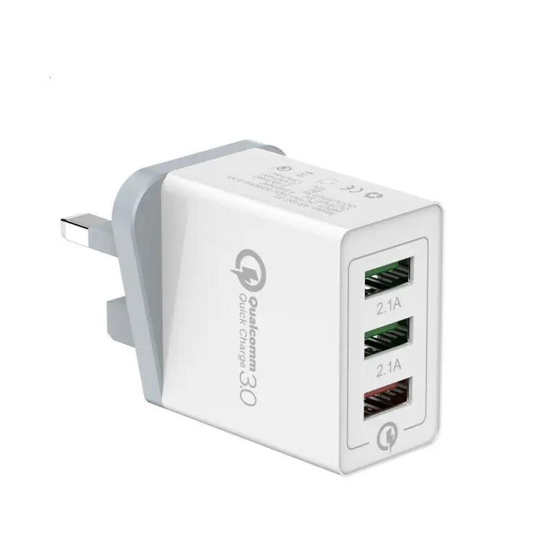 Новинка 3 многопортовый USB QC 0 Быстрая зарядка хаб Сетевое зарядное устройство