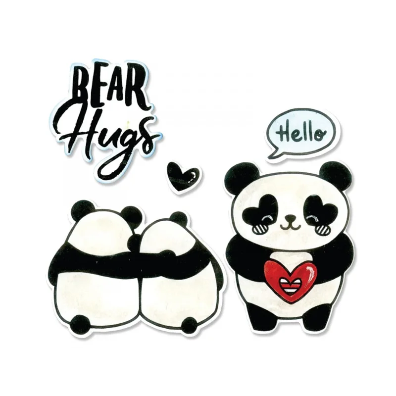 

Beautiful Flowers Panda Camel Sushi Gift Stamp and Coordinating Die To Make Card Clear Stamps with Cutting Dies for Diy Cards