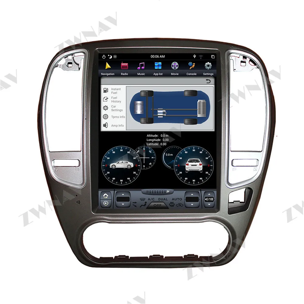 Tesla style Android 9 PX6 автомобильный радиоплеер GPS-навигация для Nissan Sylphy Серена 2005-2012