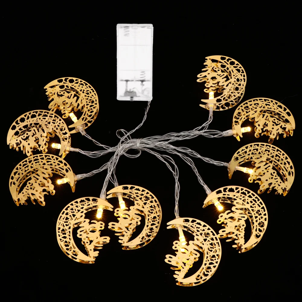 

Eid 10LED Light String Muslim Moon Design String Lamp Decor (Type A,No Battery)