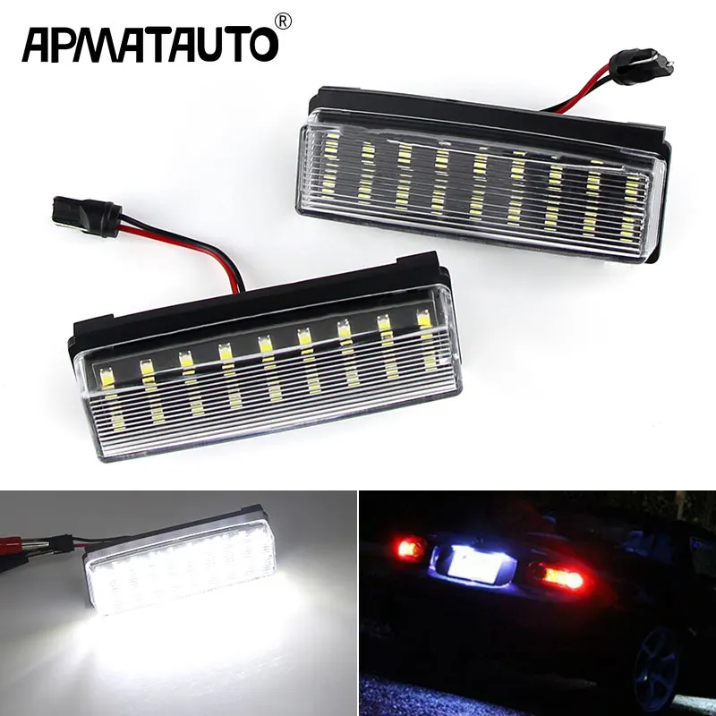 For Mazda MX-5 Miata 2006-2015 for Fiat 124 Spider Abarth 2017-2019 Car Rear white LED license plate light number plate lamp