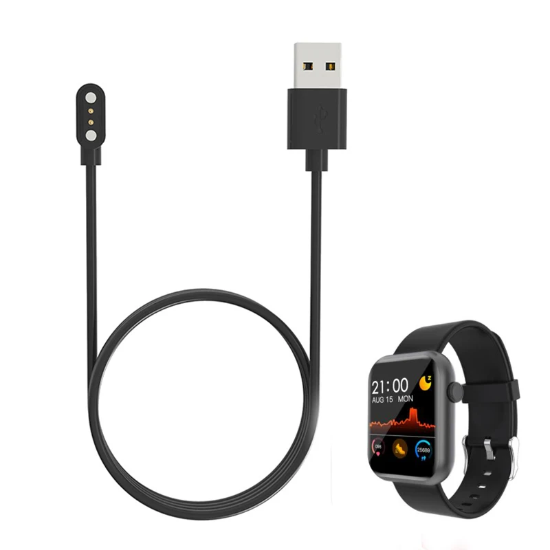 Smartwatch Charger USB Charging Cable Charge Cord for SITLOS SQR P8 Plus/Mix/BR Colmi P9 P28 MISTEP LEMFO Y20 Watch Accessories