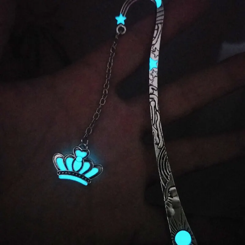 

Luminous Bookmarks For Books Leaves Crown Label Read Maker Book Mark Stationery 3 Styles Gifts For Students SD&HI