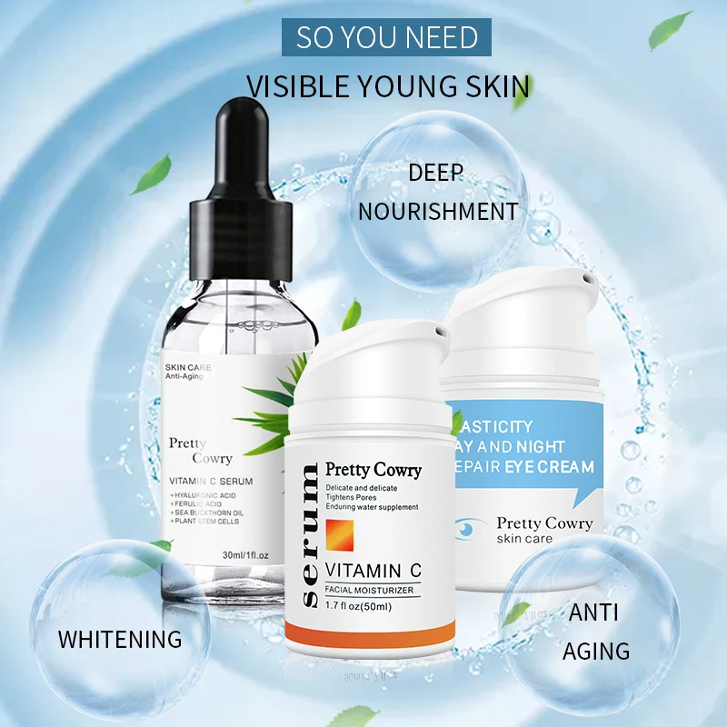 Pretty Cowry уход за кожей Набор Увлажняющий Осветляющий анти возрасное отбеливание и