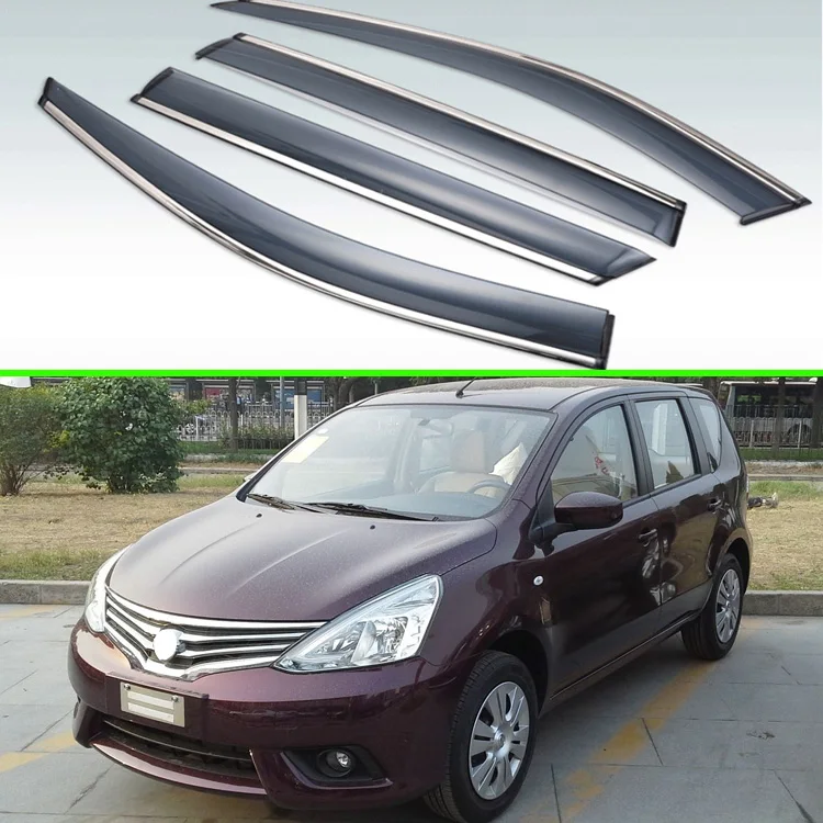 

4 шт., пластиковые наружные дефлекторы от солнца и дождя для Nissan Livina L11 2013-2018