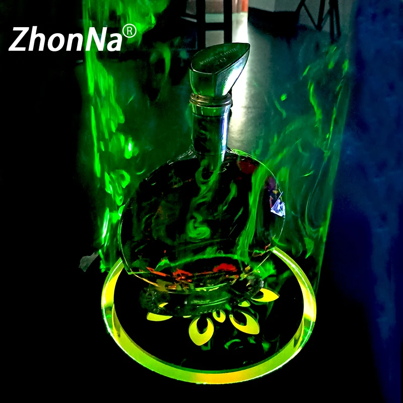 

Hookah Laser Light Bar Wine Liquor Round Luminous Base Arabic Hookah Accessories Red/Green/Blue Optional For Party KTV Club