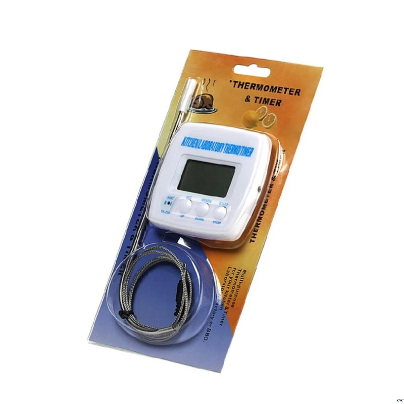 

Digital Food Temperature Meter Timer Lcd Display for Cooking Meat BBQ Grill