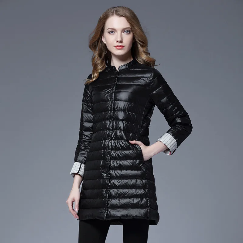 Новая зимняя куртка оверсайз пальто женская пуховая парка пуховое с длинным
