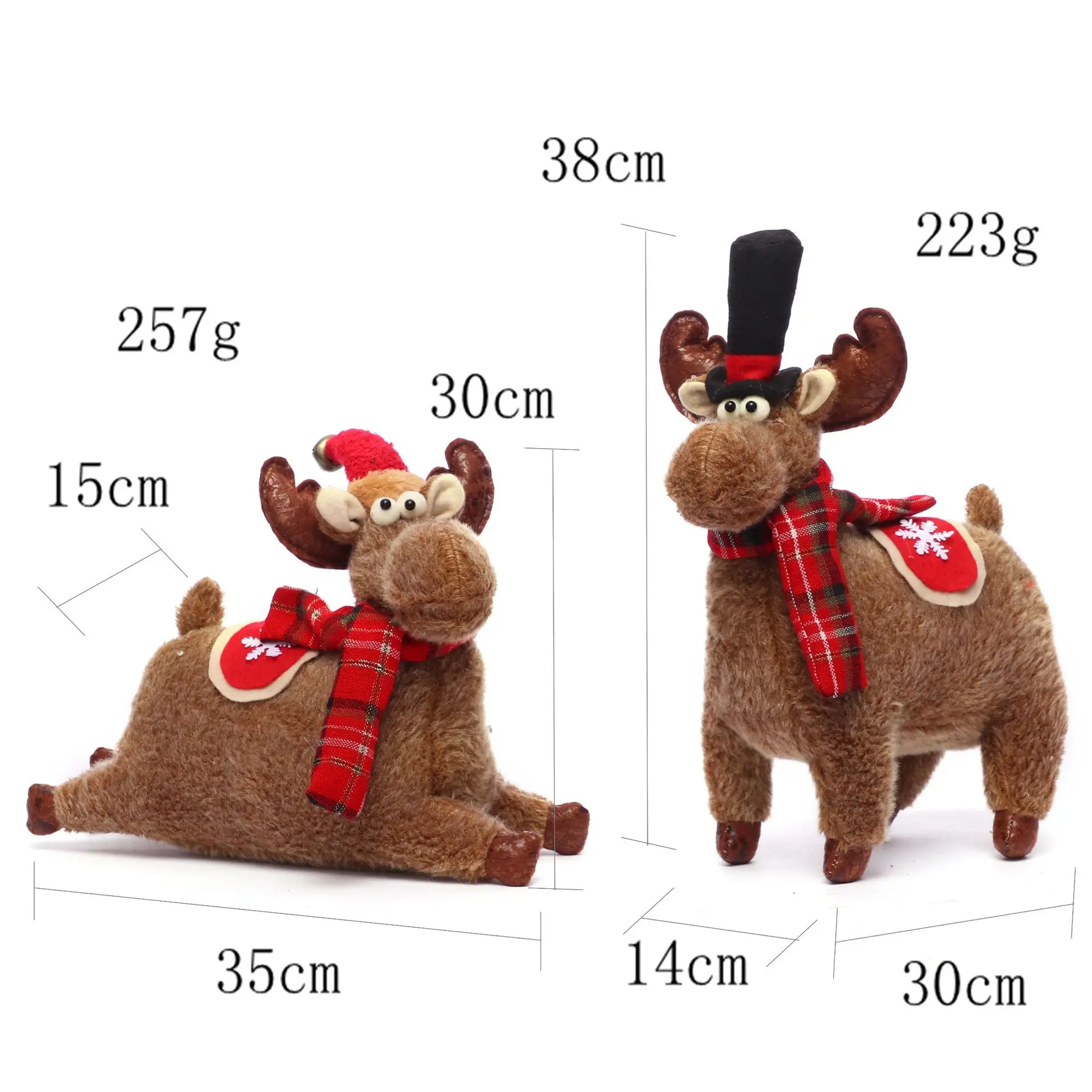 Рождественские украшения Детские забавные плюшевые игрушки Оленей витрину