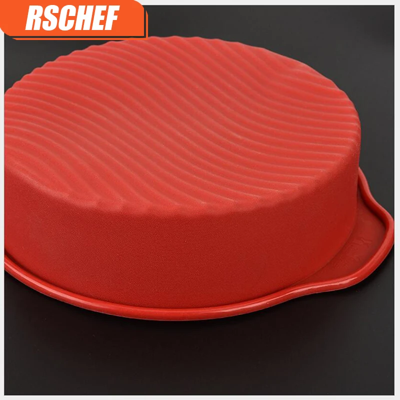 Круглая силиконовая форма для пирога лоток выпечки высокотемпературный
