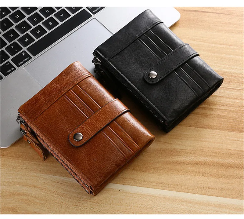 

Мужской повседневный кошелек из натуральной кожи, многофункциональный кошелек для монет, держатель для кредитных карт с защитой от кражи, к...