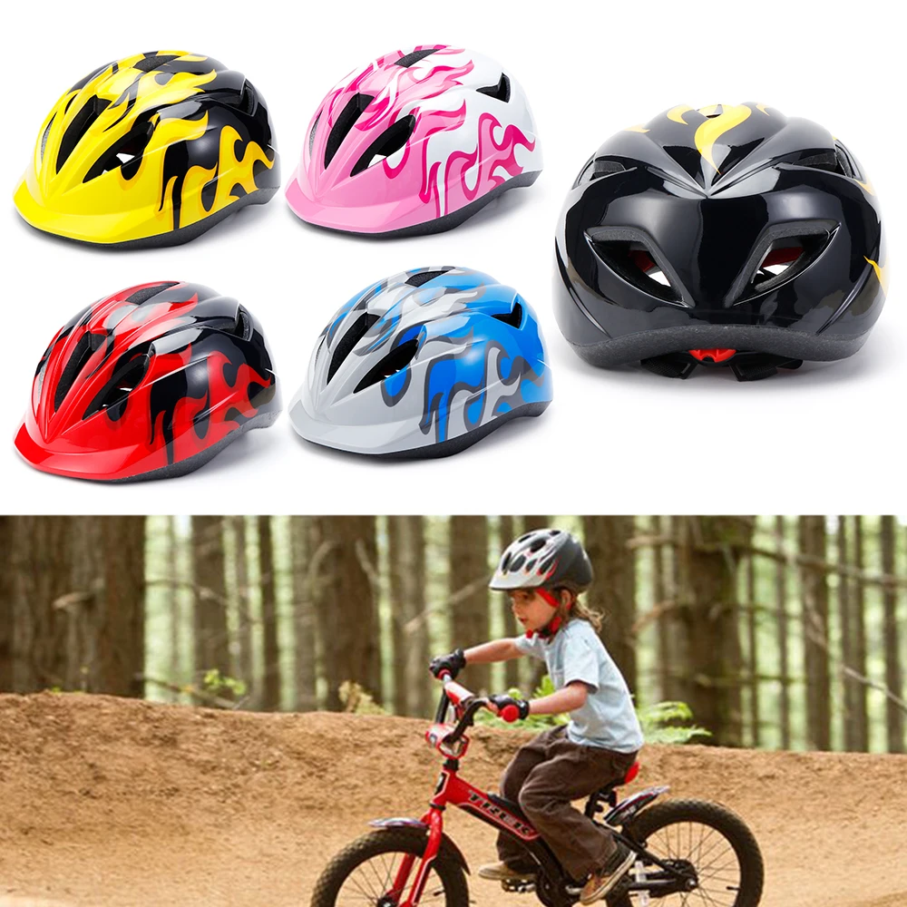 1 шт. Детский велосипедный шлем с изображением пламени EPS дорожный для горного