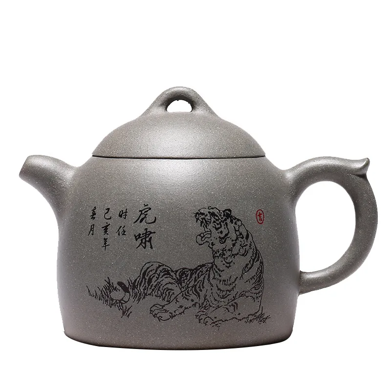 

Purple clay teapot goods Qinghui section of Yixing raw ore pure handmade Huxiao Qinquan teapot kungfu tea set
