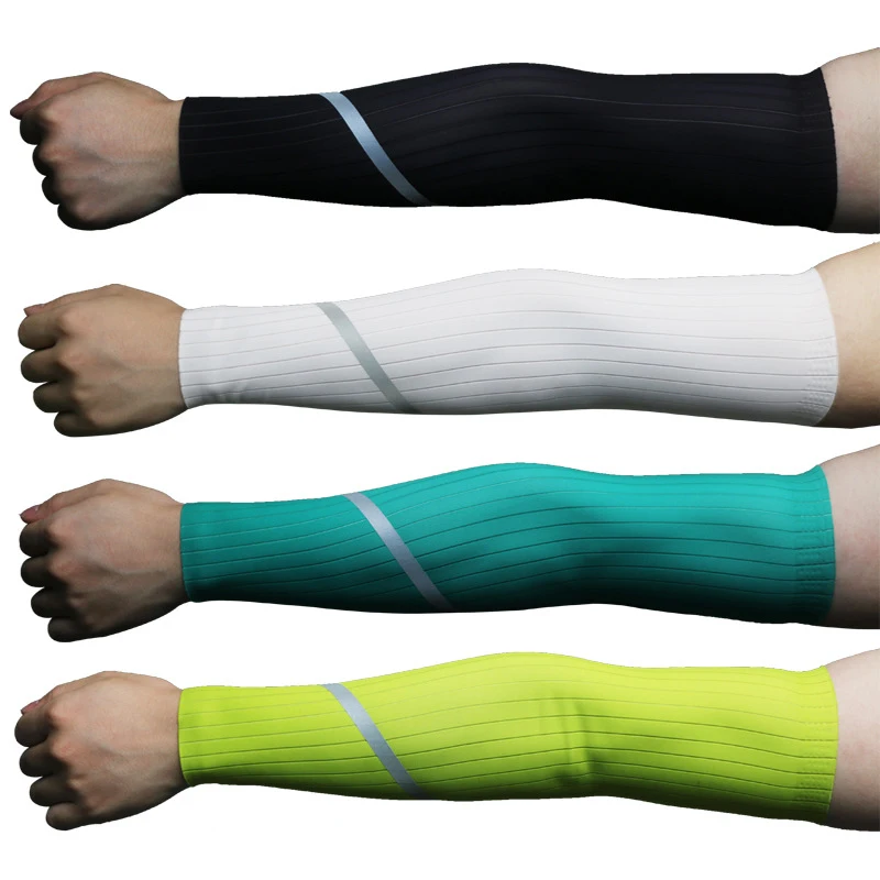 

Компрессионный рукав из ледяного шелка, светоотражающий, нескользящий, для занятий бегом, защита от ультрафиолета, дышащий, впитывающий пот