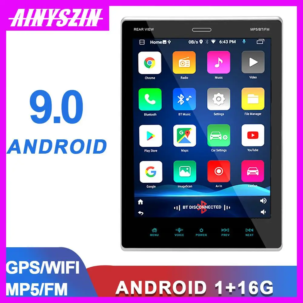 

9.5" Car Radio 2 Din Android Multimedia Player WIFI 1+16G Bluetooth HD IPS Touch Screen GPS MP5 FM Mirror Link Reversing Video