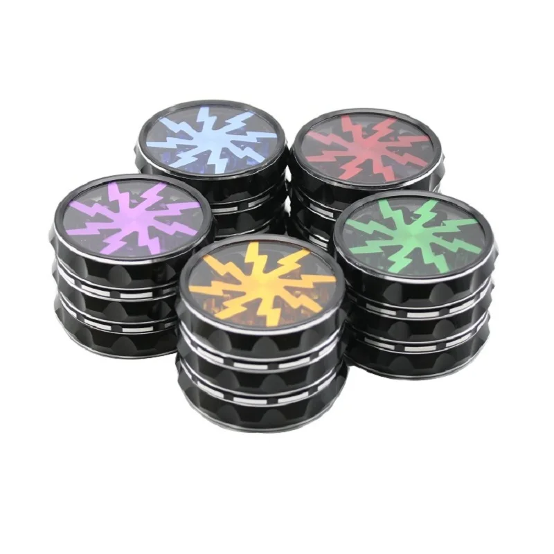 63 мм новейшая креативная 4 детали молния стерео форма дробилка для курения