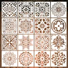 Трафарет Мандала 15x15 см для рисования домашнего декора DIY ремесленный шаблон альбом для скрапбукинга фотоальбом тисненая бумажная карта на деревянной ткани стены