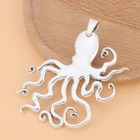5pcslot large tibetan silver octopus squid charms pendants for necklace jewelry making accessories