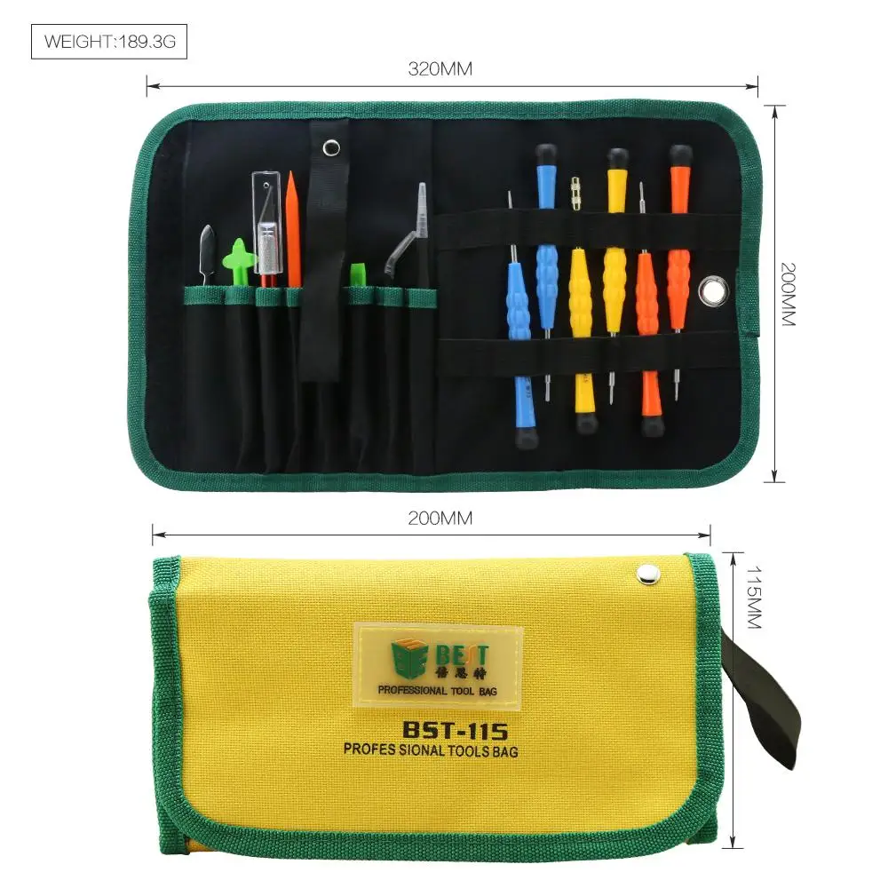 

BST-115 Screwdriver Pry Disassemble Tool Set Mobile Phone Screen Opening Pliers Repair Tools Kit For IPhone Samsung Sony