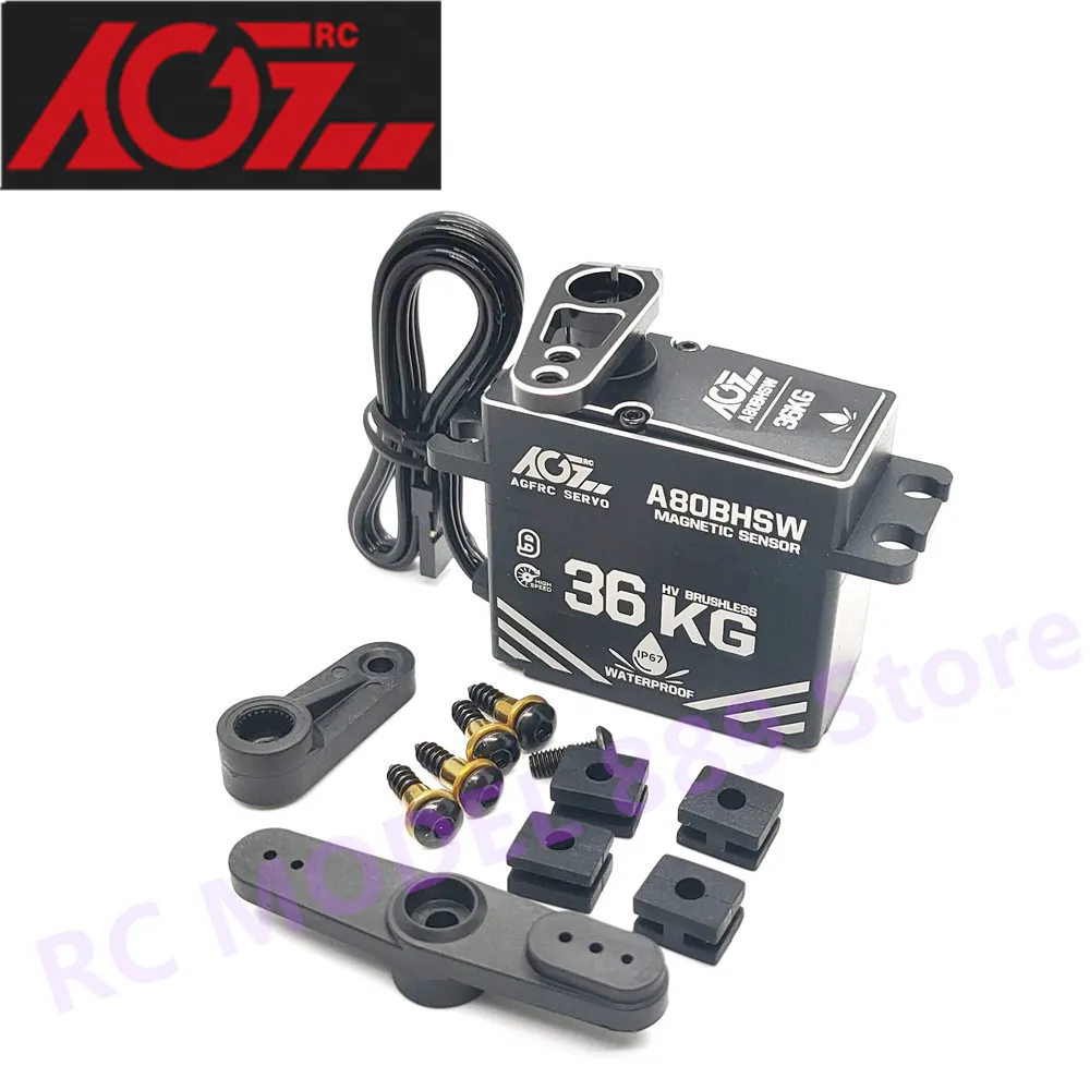 Сервопривод руля AGFRC A80BHSW HV бесщеточный с крутящим моментом 36 кг