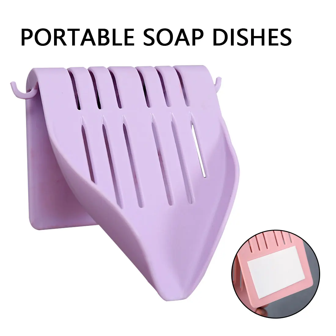 

Wall mounted soap holder bathroom toilet drainage storage and finishing rack strong non punching seamless paste soap box