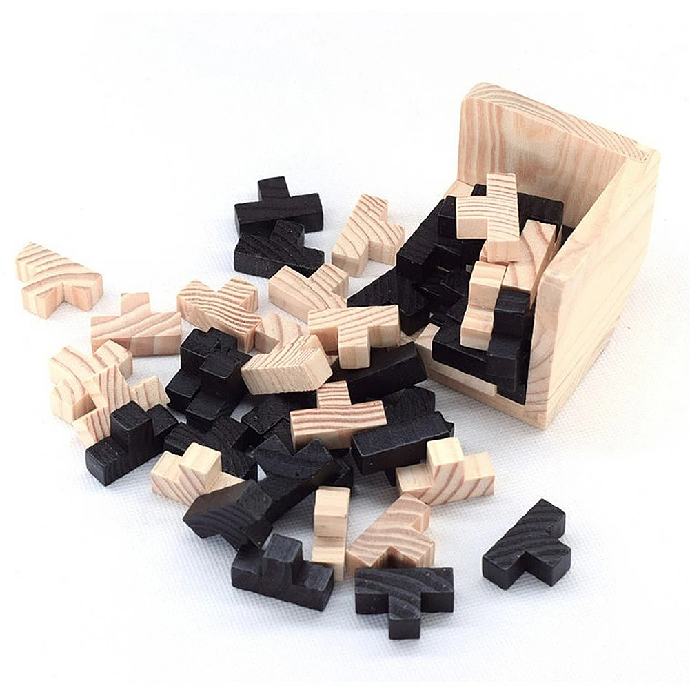 

Educational Shape 3D Wooden Puzzle Toy Brain Teaser Geometric T Shape Matching Jigsaw Puzzle Kids Early Learning Jigsaw