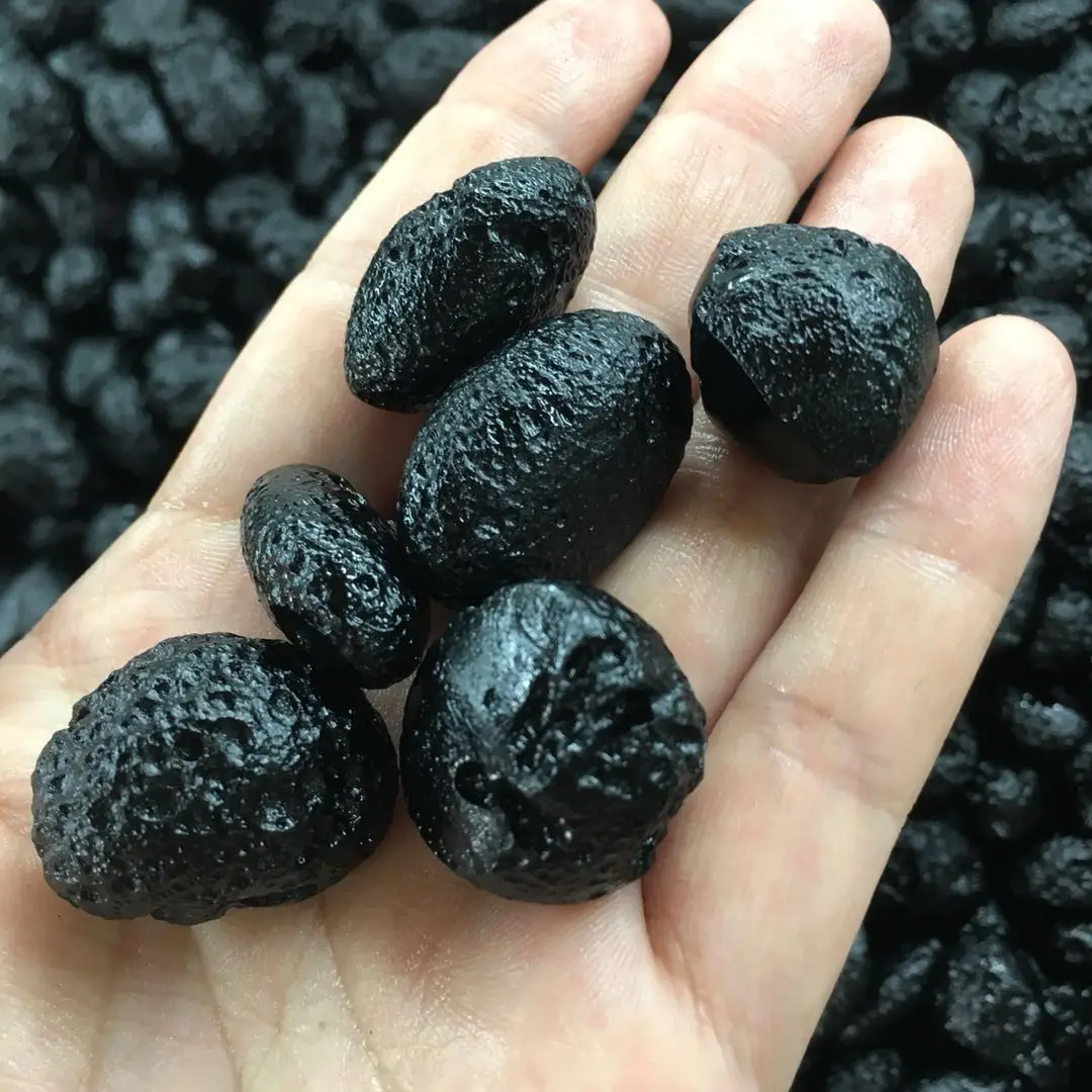 Натуральный камень Метеорит Черный Tektite образец 6 шт