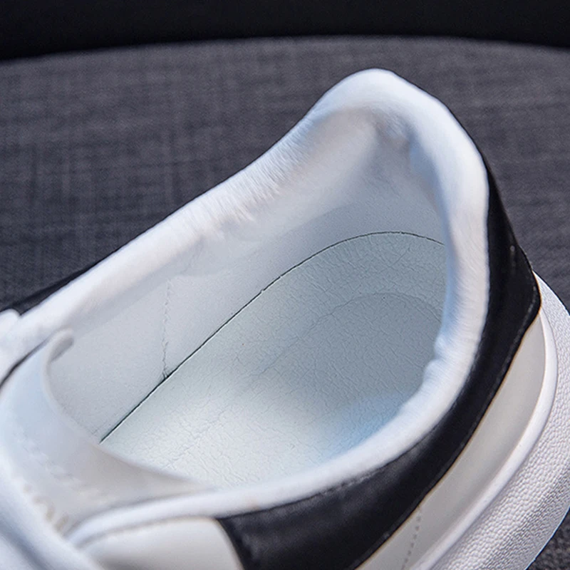 

Leather Platform Sneakers Women Vulcanize Shoes Casual White Sneaker Shoes Ladies Flats Lace-up Walking Trainers Zapatos Mujer