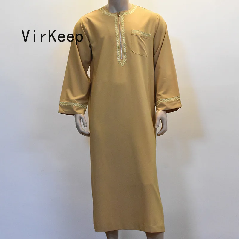 

men arabia dubai gown muslim jubba thobe ramadan Kaftan Abayas Eid Musulman De Mode Homme Robe Kleding Mannen Plus size VKDR2177
