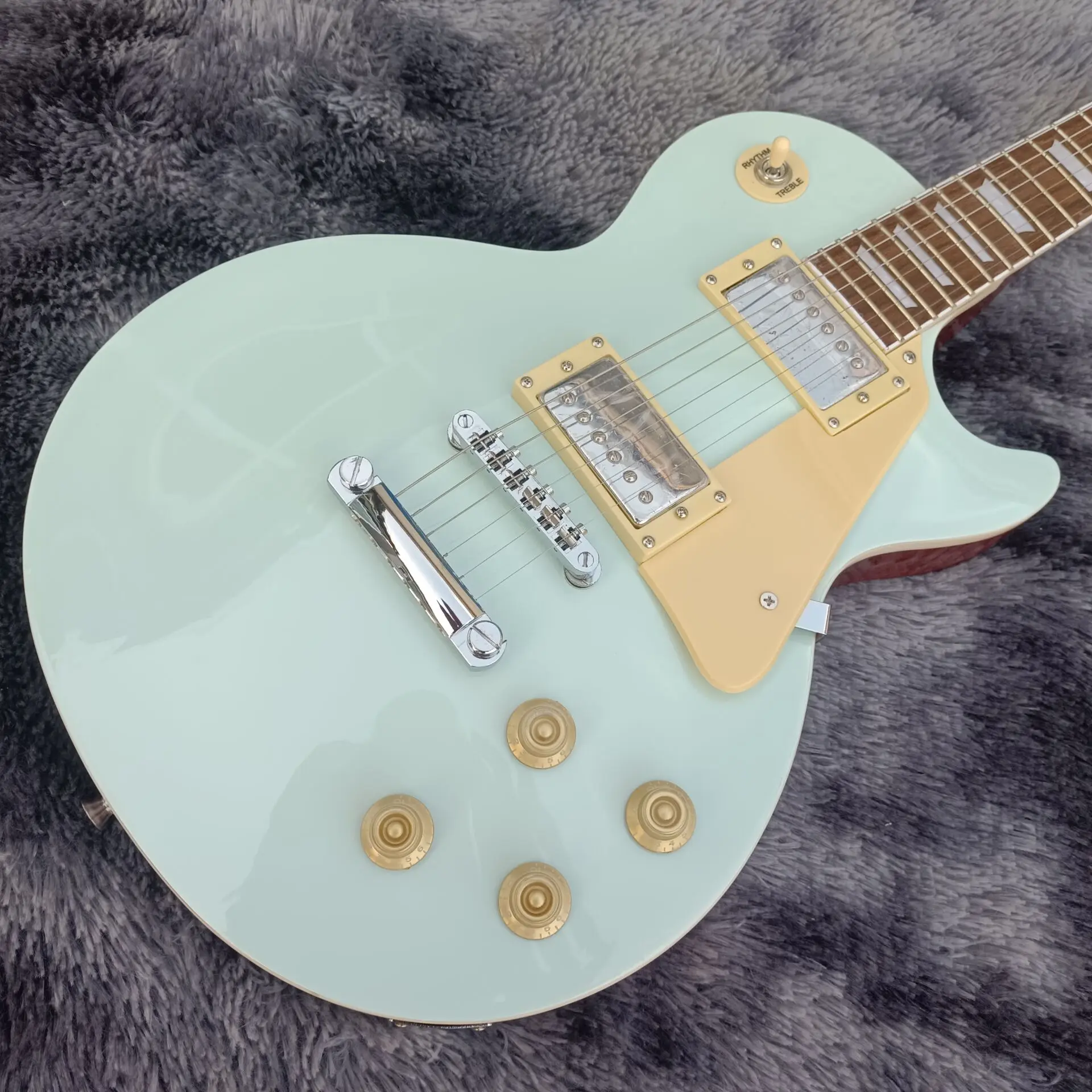 

2022!LP электрическая гитара Goldtop Pickups красное дерево, гриф корпус хромированное оборудование Бесплатная доставка