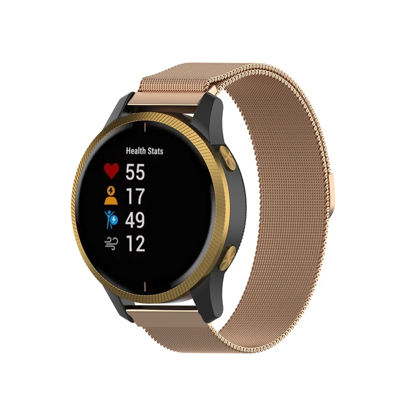 JKER магнитный ремешок для наручных часов Garmin Venu из нержавеющей стали с металлической петлей для наручных часов Garmin Vivoactive 4S Vivoactive 4