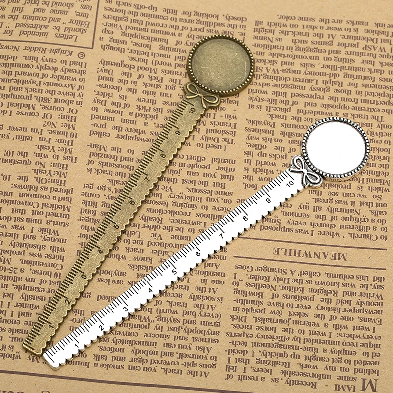 2 шт./лот старинная бронзовая металлическая линейка основа для кабошона закладок