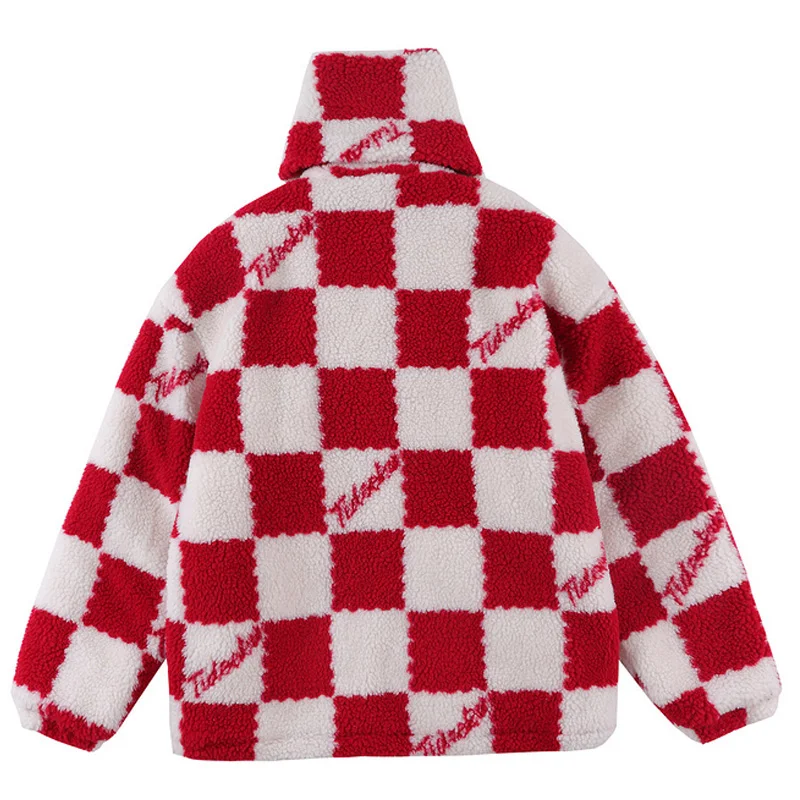 Куртка мужская оверсайз из овечьей шерсти уличная одежда в стиле ретро плотная