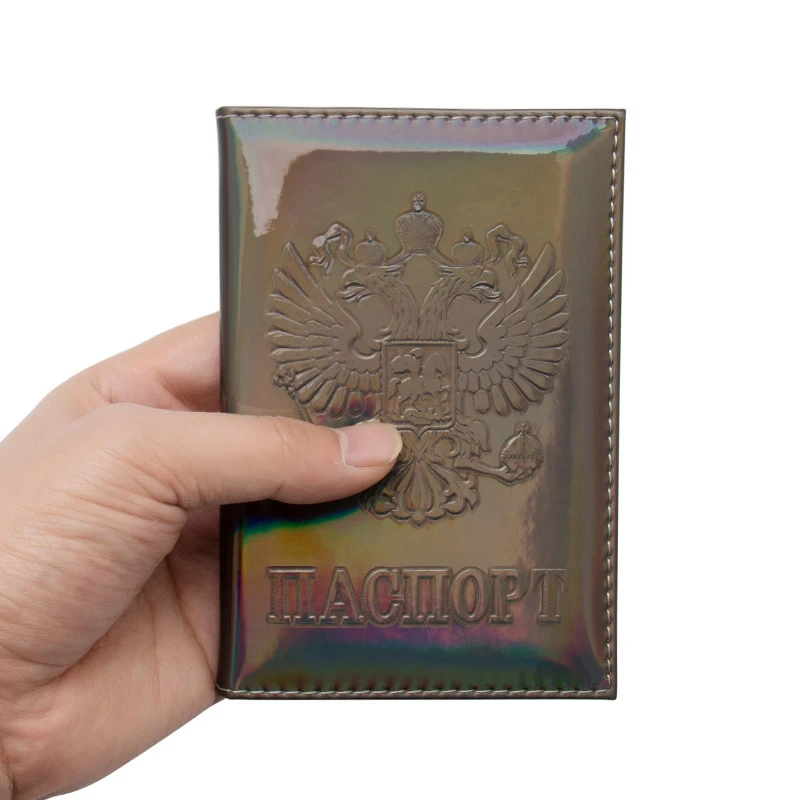 Fashion Laser Russia Passport Covers Holder Women Men PU Leather ID Bank Card Travel Accessories RFID Business Wallet Case | Багаж и сумки