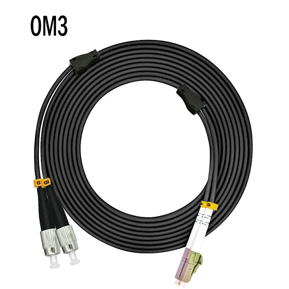 Outdoor Armored 40Meters LC-FC Duplex 10 Gigabit 50/125 Multi-mode Fiber Optical Cable OM3 Aqua 10GB LC to FC Patch Cord Jumper