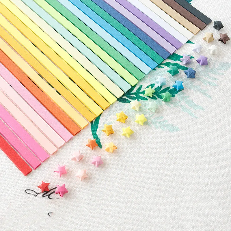 

540PCS Candy Color Star Origami Note DIY Valentines Day Gift Girlfriend Boyfriend Ideas Wedding Birthday Bridesmaid Party Favors