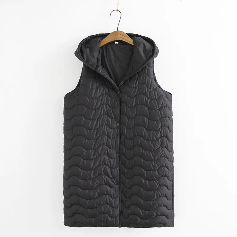 Повседневные длинные жилеты размера плюс зимняя одежда 2019 Модные свободные