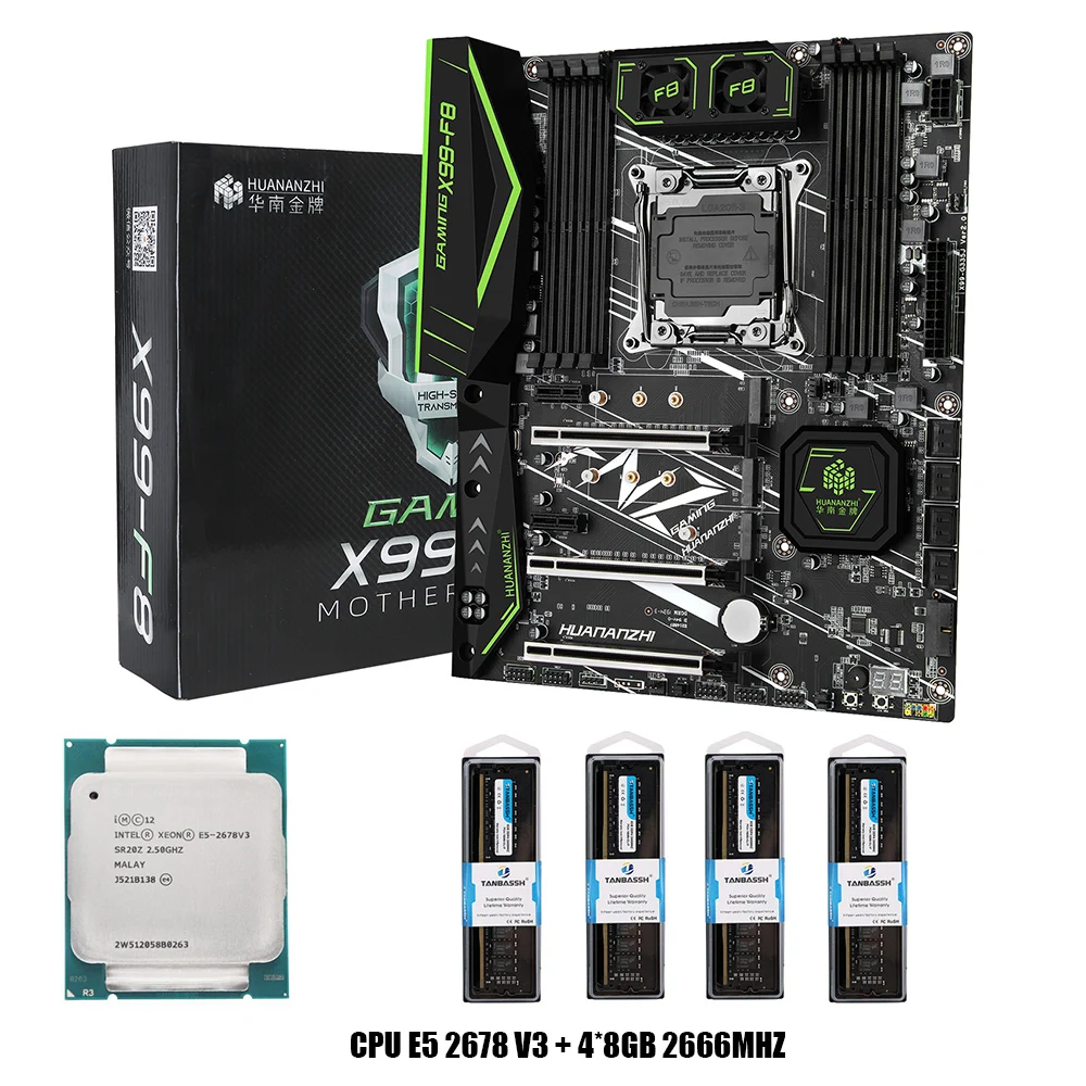 Материнская плата Huananzhi X99 F8 Intel XEON E5 2678 v3 DDR4 2666 МГц|Материнские платы| |