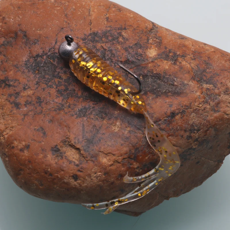 1/5 шт./лот Мягкая приманка с хвостом эльфа трезубцами 4 см 0 7 г Искусственные