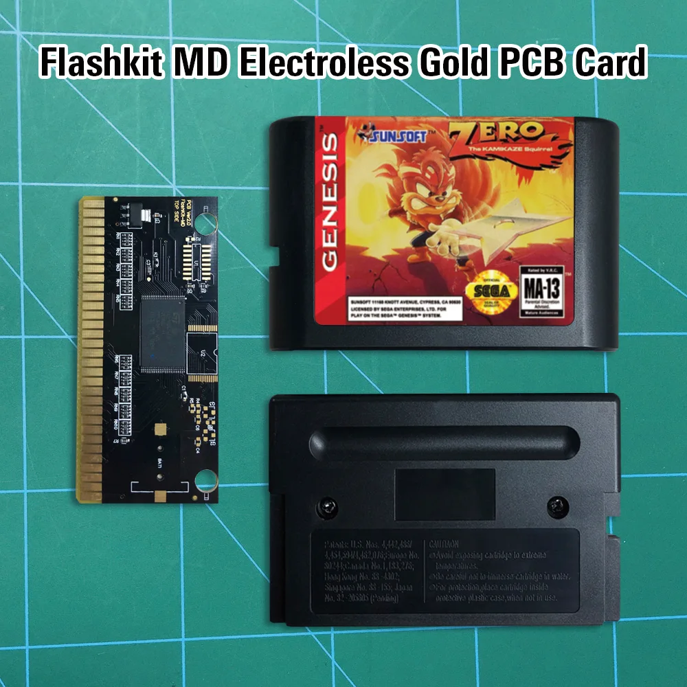 Сброс Белка Flashkit MD никелевое золото схема на основе печатной платы 16 бит игры