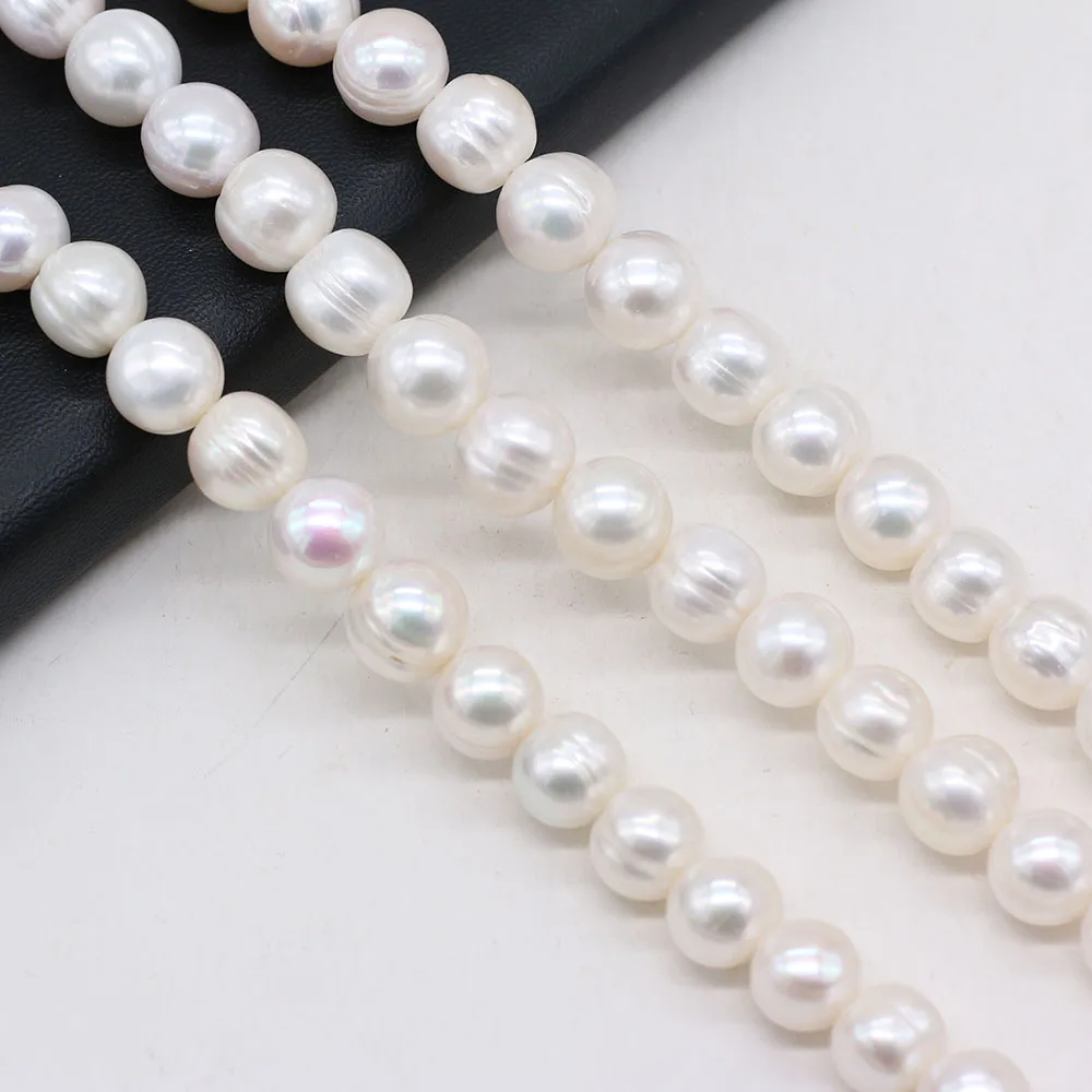 High Quality Natural Freshwater Pearl Beads Round Loose Beaded For Jewelry Making DIY Charms Bracelet Necklace Accessories 36cm