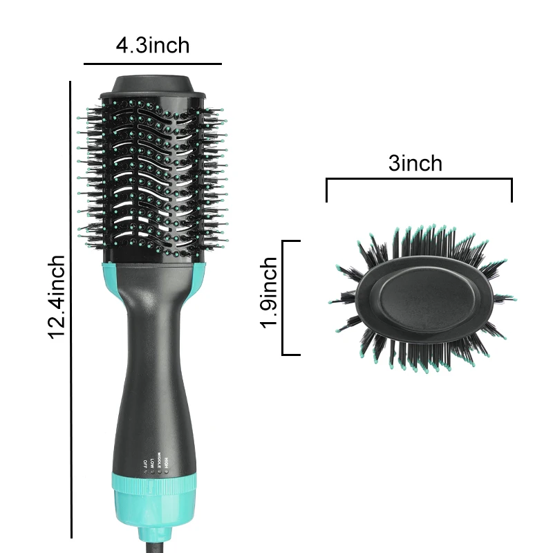 3 in 1 Electric Professional Hair Dryer Comb Infrared Negative Ion Hot Air Straight Curling Hairdryer EU/US/AU | Бытовая техника