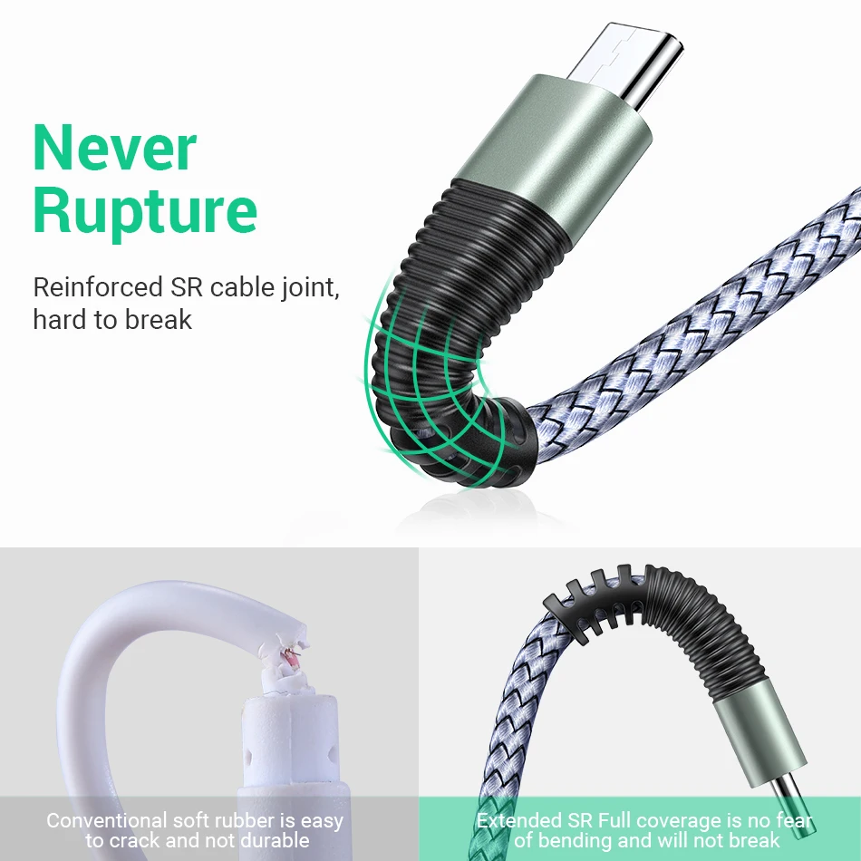 FIVI usb type C кабель для USB samsung S10 S9 S8 huawei xiaomi 3A Быстрая зарядка зарядный huawei|Кабели