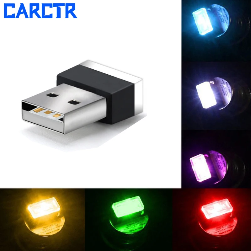 CARCTR зарядных порта USB для автомобиля окружающей среды светильник Портативный