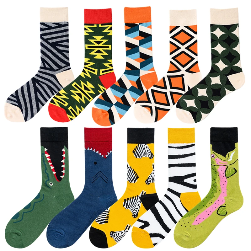 

Malerei Stil Frauen Socken 100 Baumwolle Harajuku Bunte Kawaii Streetwear Volle Socken Lustige Nette Tier Gestreiften 1 Pairs